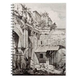 Caderno Espiral Átrio do Pórtico de Otávia em Roma