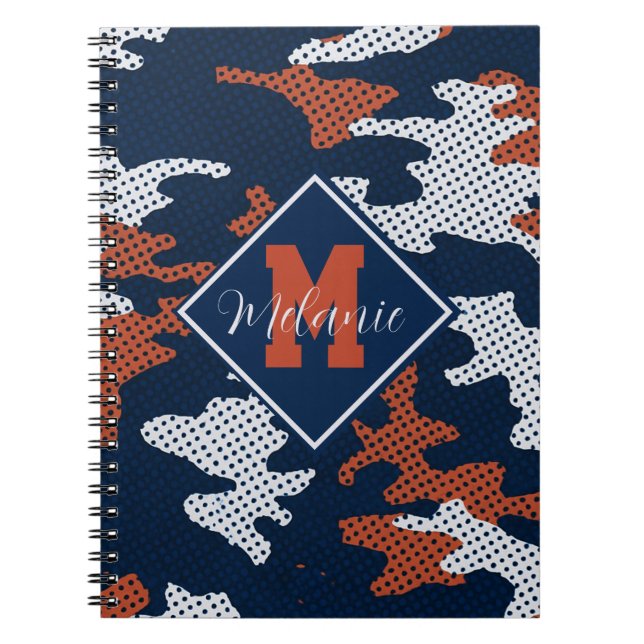 Caderno Espiral Auburn Deep-South Tiger Spirit Camo  (Frente)