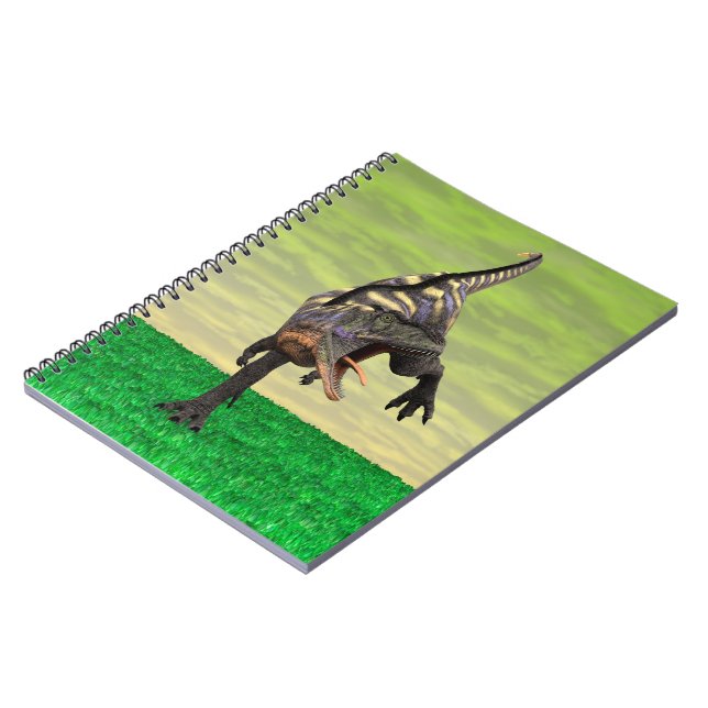 Caderno Espiral Aucasaurus Dinossauro Engraçado - Perfeito para Am (Left Side)