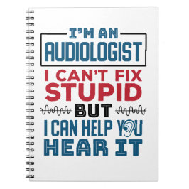 Caderno Espiral Audiologista não consegue consertar ajuda estúpida
