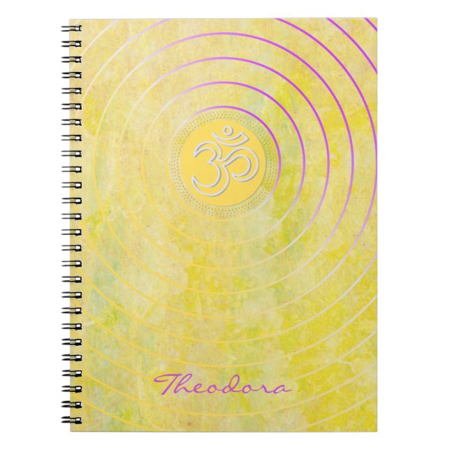 Caderno Espiral AUM "Amarelo Imperial" (Frente)