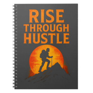 Caderno Espiral Aumente pelo Hustle - Notebook Motivacional para A