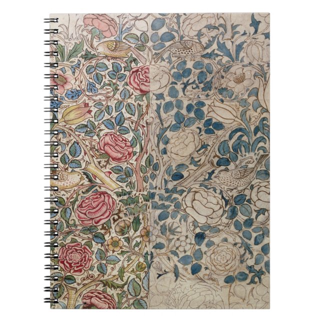 Caderno Espiral "Aumentou" o design do papel de parede (o lápis e (Frente)