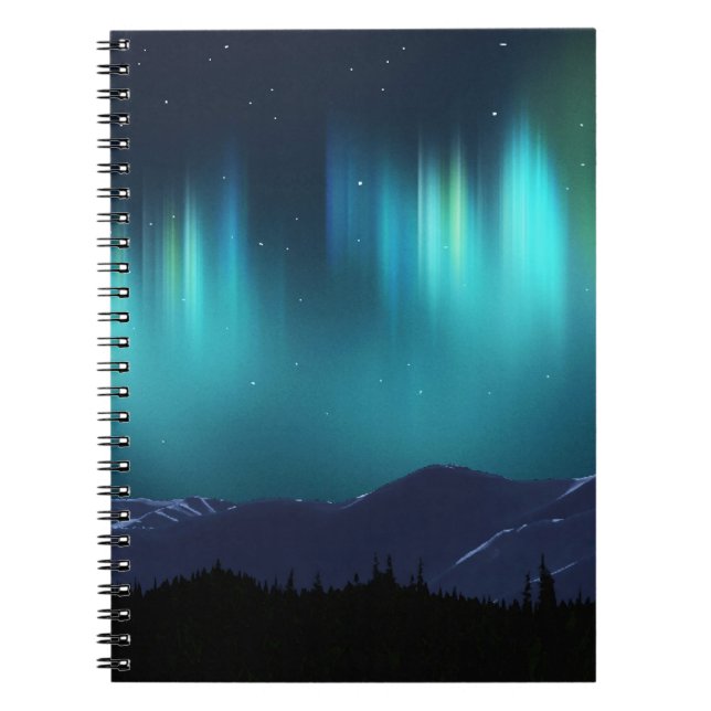 Caderno Espiral Aurora Boreal (Frente)