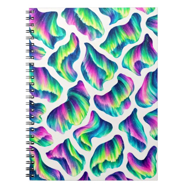 Caderno Espiral Aurora Boreal Luzes do Norte (Frente)