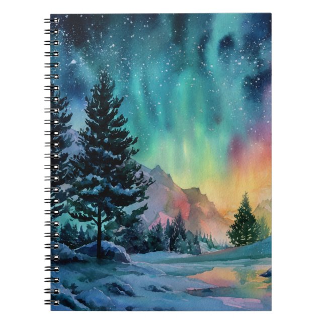 Caderno Espiral Aurora Borealis (Frente)