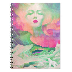 Caderno Espiral Aurora de Clive Henry cor-de-rosa