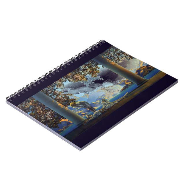 Caderno Espiral Aurora do ver 2 de Maxfield Parrish (Left Side)