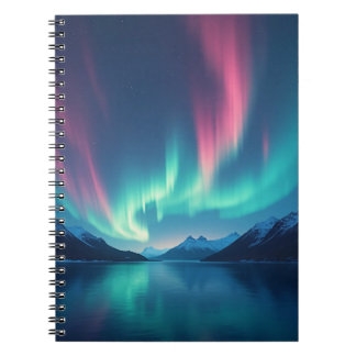 Caderno Espiral Aurora Islandesa