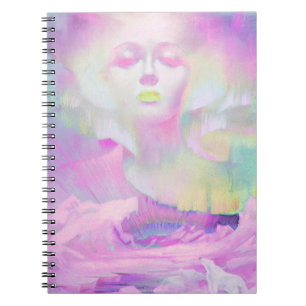 Caderno Espiral Aurora por Clive Henry pastéis rosa