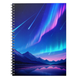 Caderno Espiral Aurora Sonhadora & Estrelas Cadentes