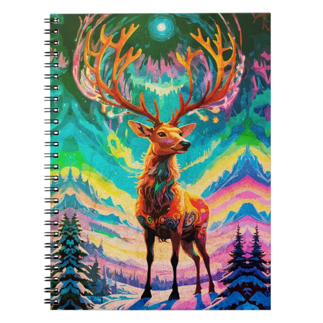 Caderno Espiral Aurora Stag: Magia na Noite (Frente)