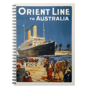 CADERNO ESPIRAL AUSTRÁLIA OCEAN LINER OTRANTO