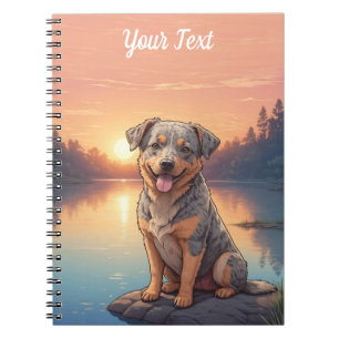 Caderno Espiral Australian Cattle Dog pelo lago