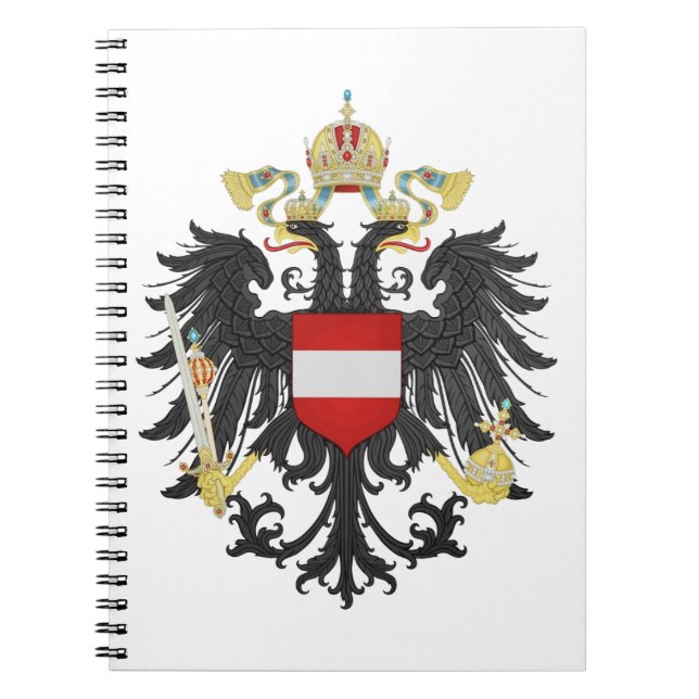 Caderno Espiral Austria Hungary coat of arms flag (Frente)