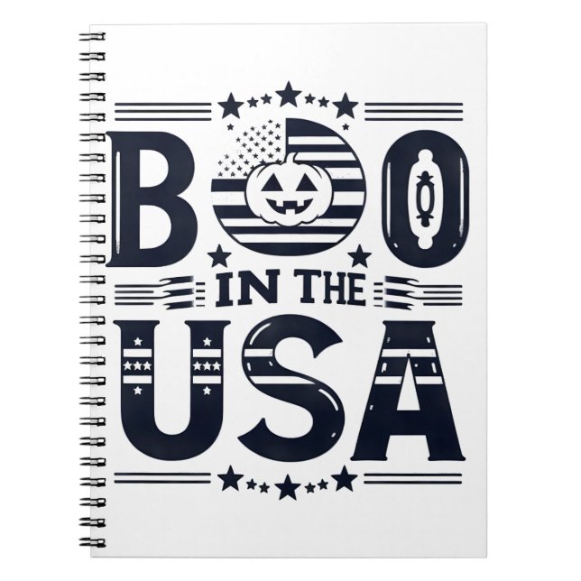 Caderno Espiral Autenticidade do Halloween na América (Frente)