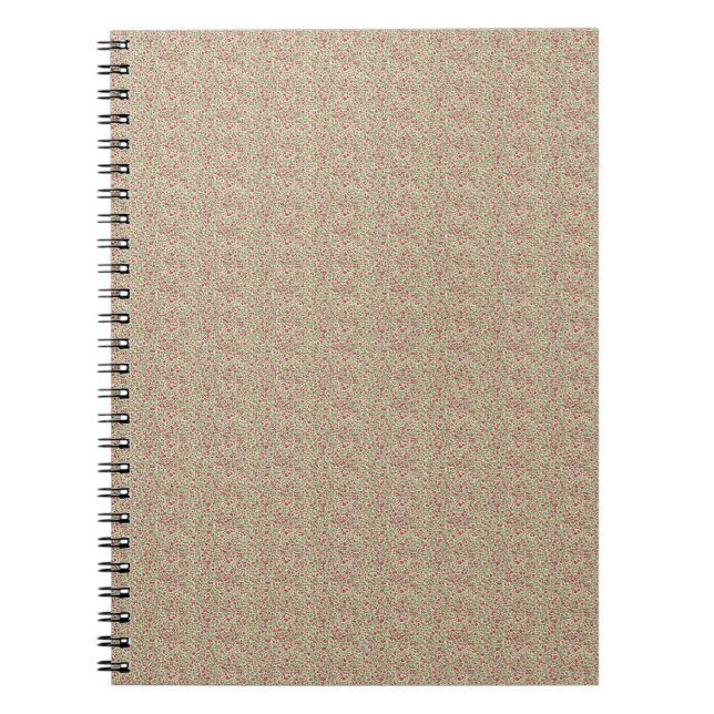 Caderno Espiral Authentic 1940s Utility Khaki & Burgundy Floral (Frente)