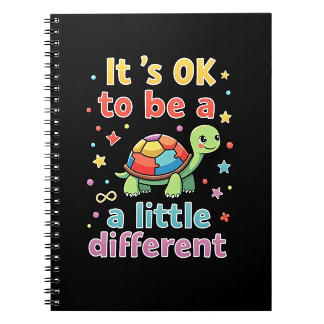 Caderno Espiral Autism Awareness It's Ok To Be A Little Different  (Frente)