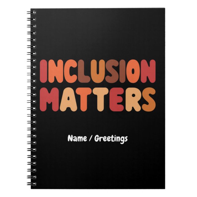 Caderno Espiral Autismo Consciência Inclusão e gentileza Importa (Frente)