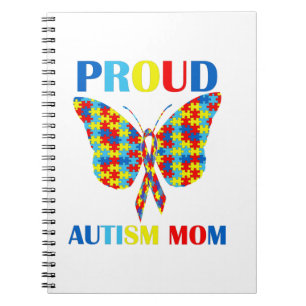 Caderno Espiral Autismo Dia da Consciência Mamãe Deu Orgulho Mã