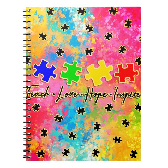 Caderno Espiral Autismo inspirado (Frente)