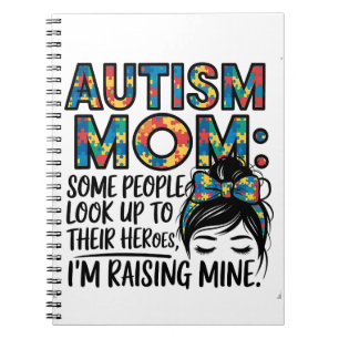 Caderno Espiral Autismo Mãe Algumas Pessoas Olham para os Heróis