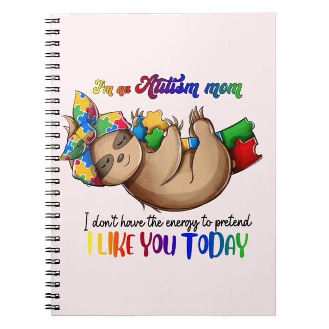 Caderno Espiral Autismo Mãe - Lama (Frente)