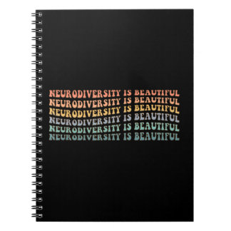 Caderno Espiral Autismo mãe Rainbow Neurodiversity é lindo Neur