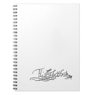 Caderno Espiral Autógrafo da rainha Elizabeth mim de Inglaterra