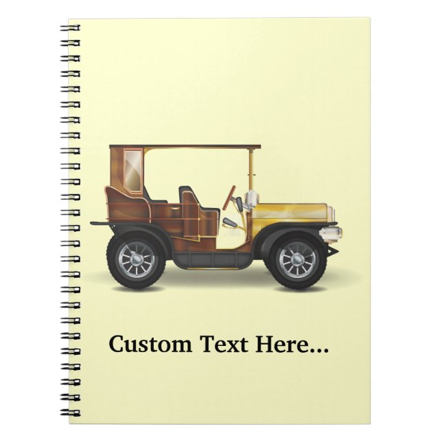 Caderno Espiral Automóvel Antigo (Frente)