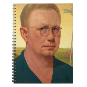 Caderno Espiral Autorretrato de Grant Wood