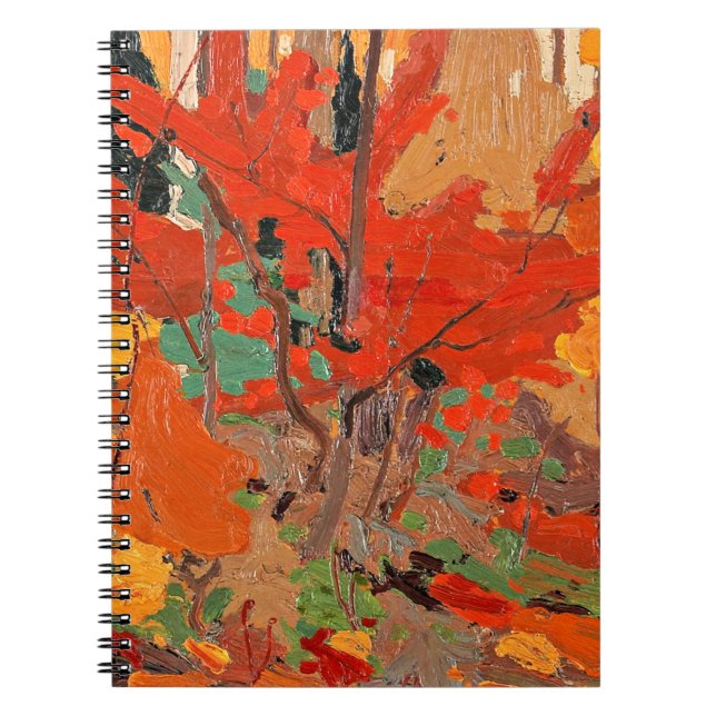 Caderno Espiral Autumn-Fall, fine art by Tom Thomson, (Frente)