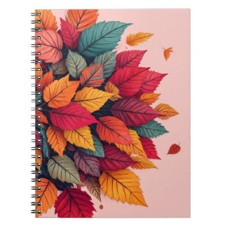 Caderno Espiral Autumn Folha design