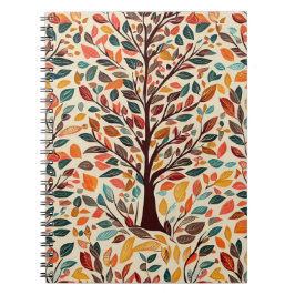 CADERNO ESPIRAL AUTUMN LEAF TREE DESIGN