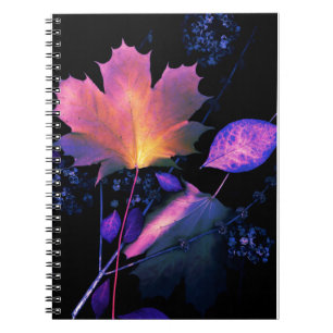 Caderno Espiral Autumn Leaves em Neon