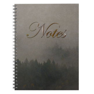 Caderno Espiral Autumn Moods Misty Forest Foto Art Cena Natureza