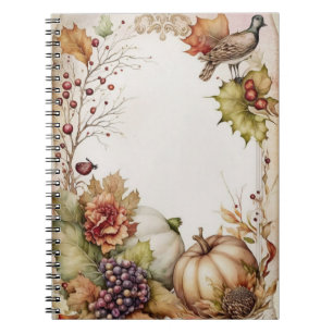 Caderno Espiral Autumn Pumpkins