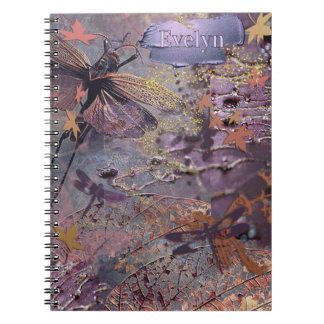 Caderno Espiral Autumn Purple Fantasy Collage