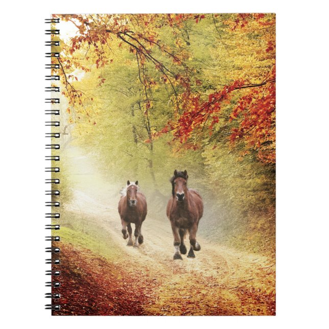 Caderno Espiral Autumn Rush Running Horses (Frente)
