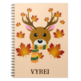 Caderno Espiral Autumn Scarf Deer Mapaves