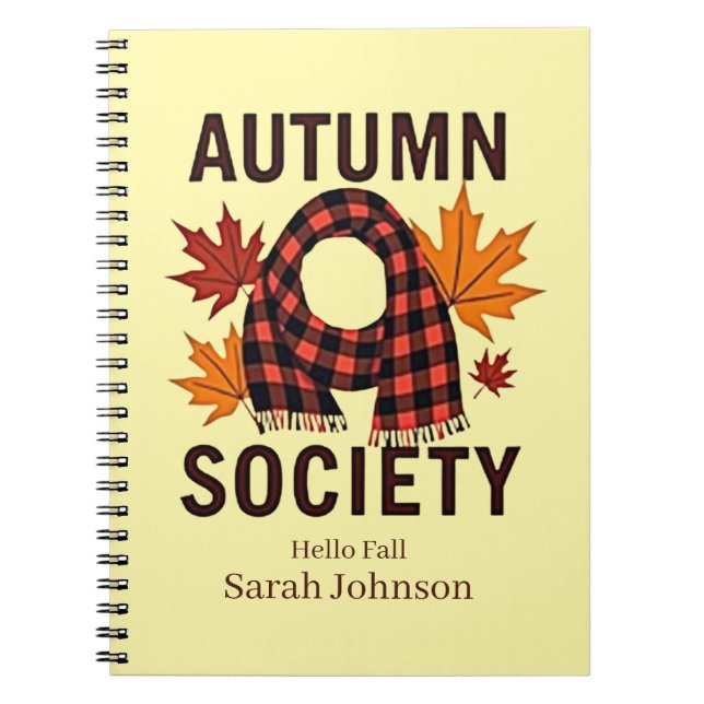 Caderno Espiral Autumn Society - Preenchimento Personalizado da Xa (Frente)