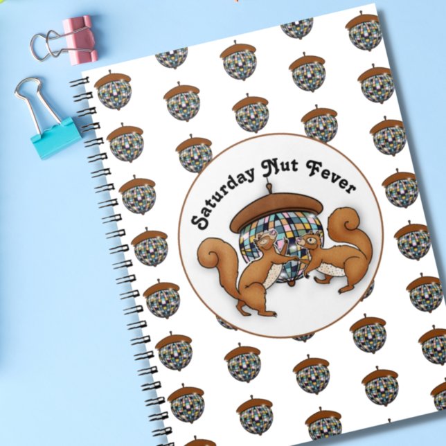 Caderno Espiral Autumn Squirrel Disco (Criador carregado)