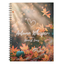 Caderno Espiral Autumn Whisper, Linhas Honestas | Notebook clássic