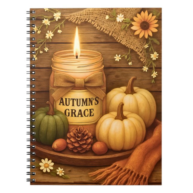Caderno Espiral Autumn's Grace | Cozy Fall | Notebook clássico (Frente)