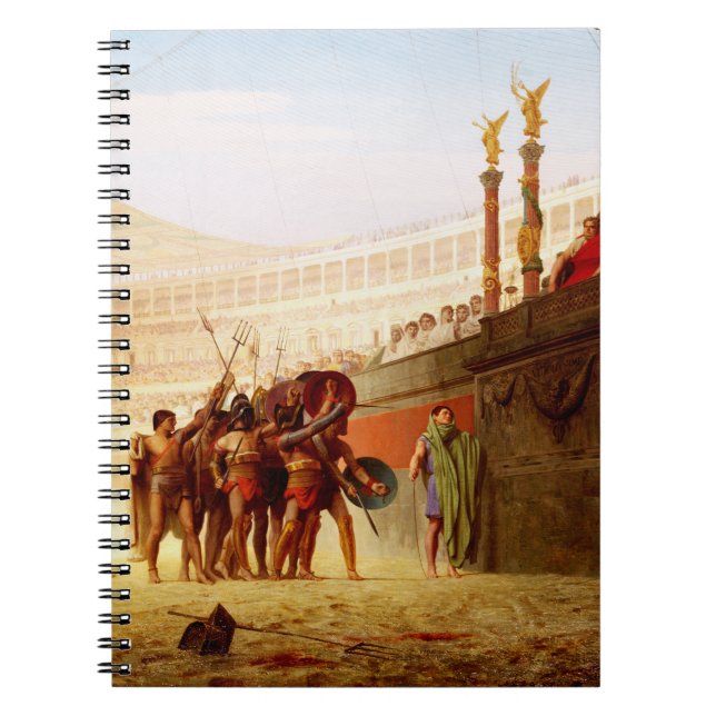 Caderno Espiral Ave César de Jean-Léon Gérôme (Frente)