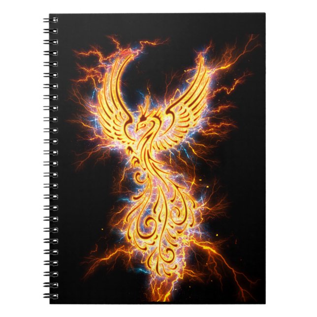 Caderno Espiral Ave Fênix 2 Ouro Fênix (Frente)