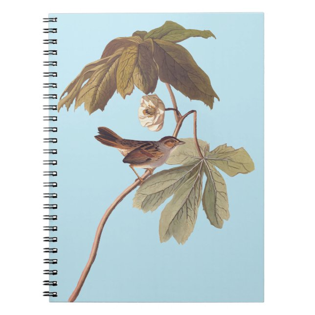 Caderno Espiral Ave-pássaro-brava do pântano de Audubon em Mandrak (Frente)