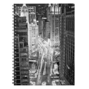 Caderno Espiral Avenida norte de Michigan em Chicago após o