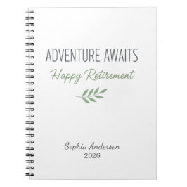 Caderno Espiral Aventura Aguarda Aposentadoria Personalizada