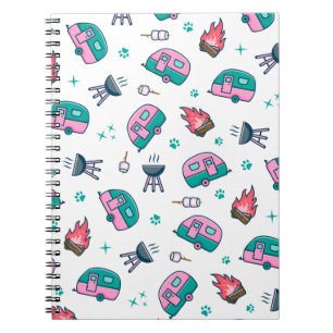 Caderno Espiral Aventura Caravana Rosa